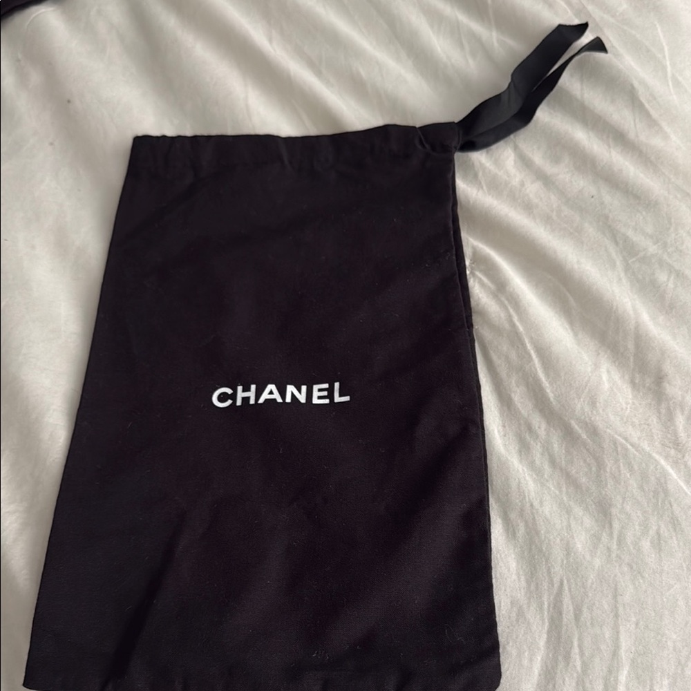 Authentic CHANEL Drawstring Dust Bag - Black